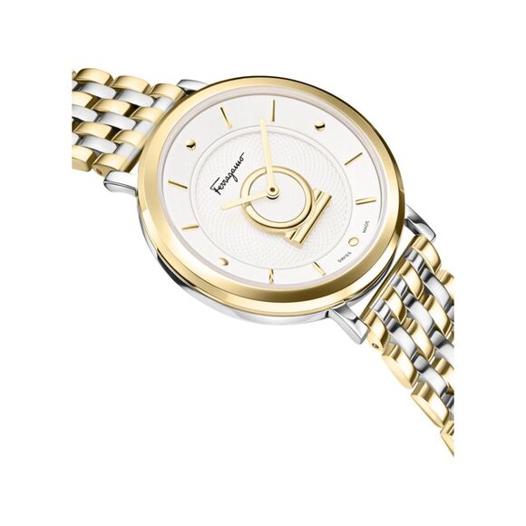 Ferragamo Minuetto Bracelet Watch Two Tone Womens